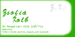 zsofia kolb business card